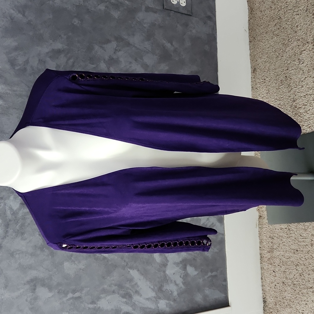 Travelers by Chico's Purple Overshirt Sz 2